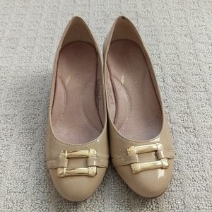 Aerosoles Scorepad Nude Chunky Heel Size 6